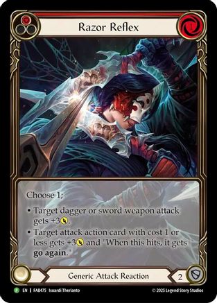 Razor Reflex (Red) - FAB475 (FAB475) - Flesh and Blood: Promo Cards Rainbow Foil