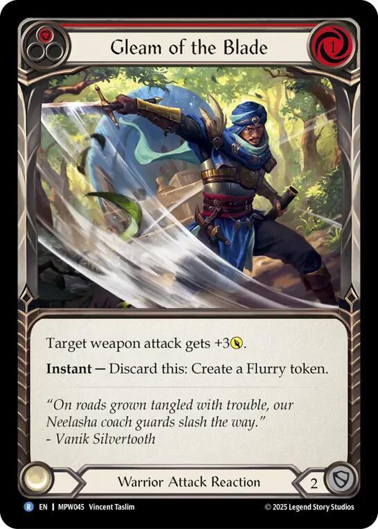 Gleam of the Blade (Red) Rainbow Foil