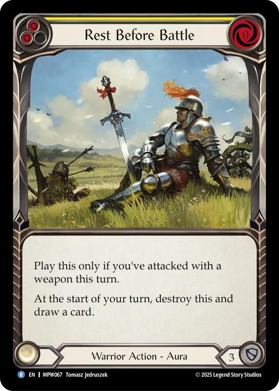 Rest Before Battle (Yellow) Rainbow Foil