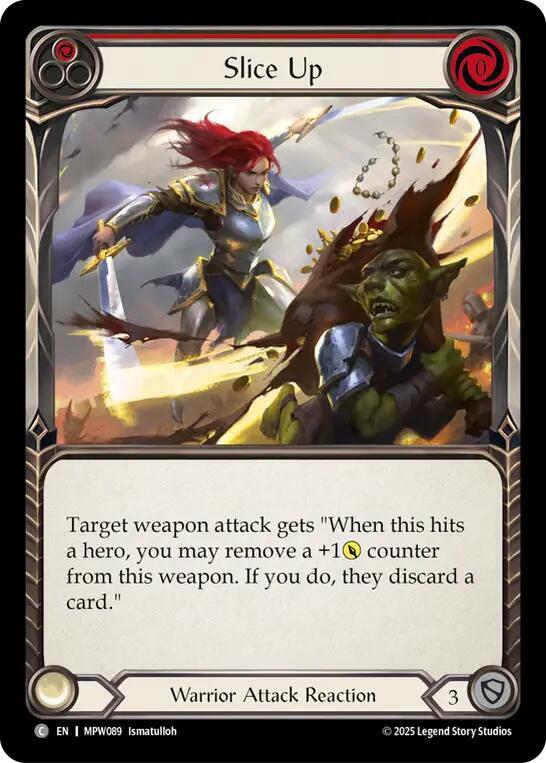 Slice Up (Red) Rainbow Foil