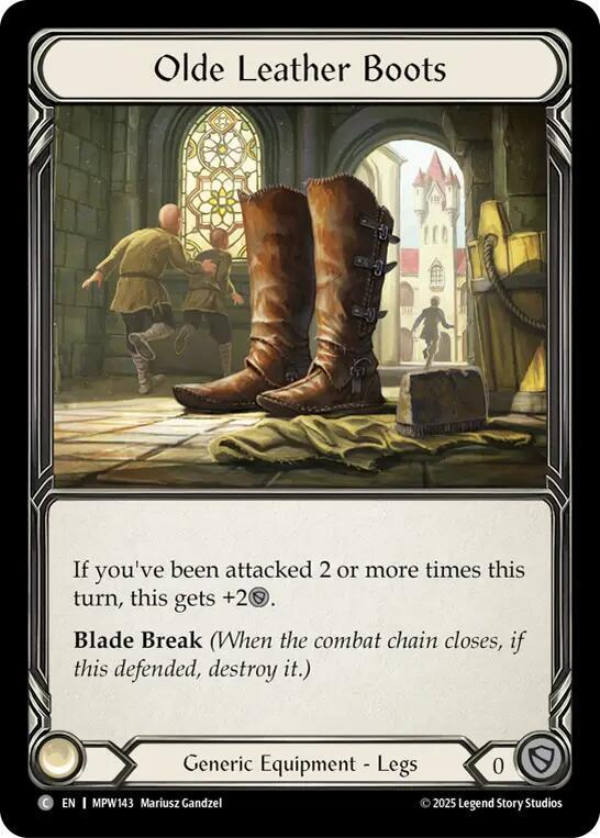 Olde Leather Boots Cold Foil