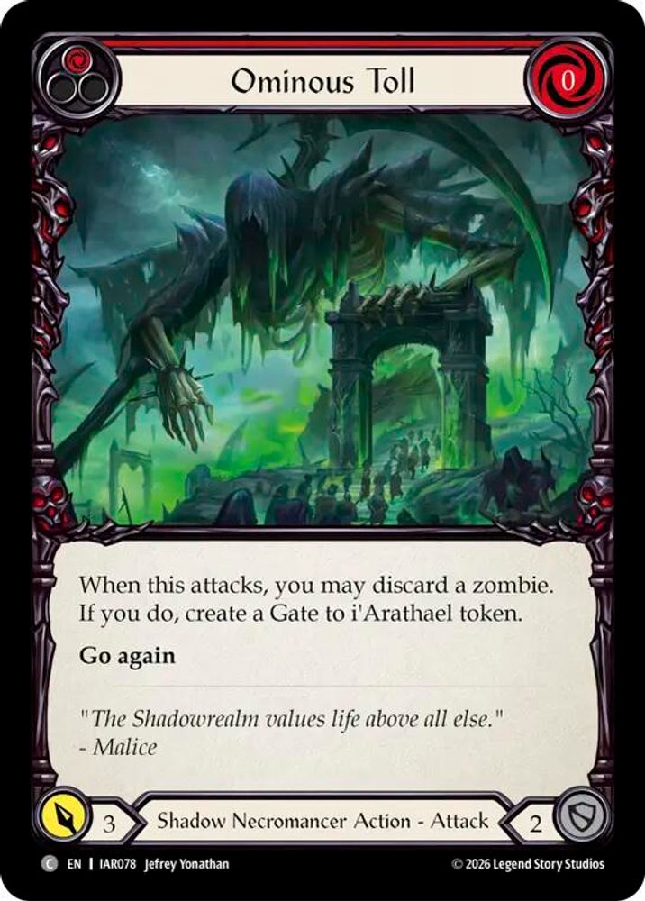 Ominous Toll (Red) (IAR078)  Rainbow Foil