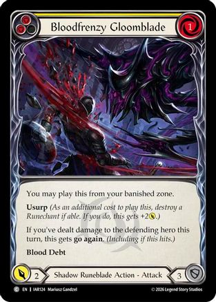 Bloodfrenzy Gloomblade (Yellow) (IAR124) - Usurp the Shadow Throne