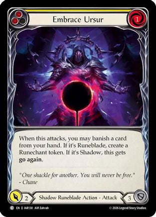 Embrace Ursur (Yellow) (IAR130) - Usurp the Shadow Throne Rainbow Foil