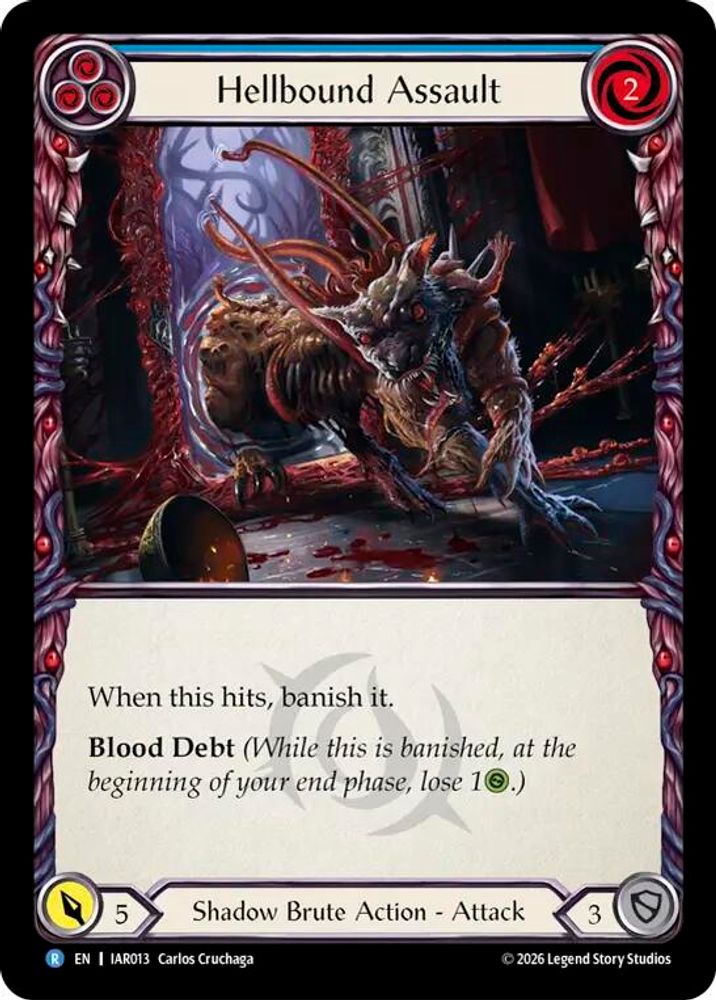 Hellbound Assault (Blue) (IAR013)  Rainbow Foil