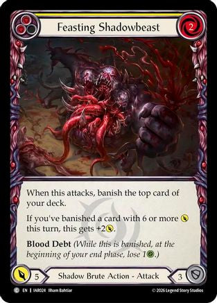 Feasting Shadowbeast (Yellow) (IAR024) - Usurp the Shadow Throne Rainbow Foil