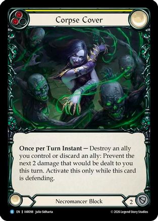 Corpse Cover (Yellow) (IAR098) - Usurp the Shadow Throne Rainbow Foil