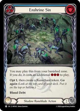 Enshrine Sin (Blue) (IAR140) - Usurp the Shadow Throne Rainbow Foil