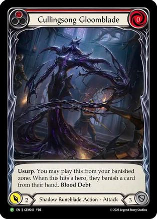 Cullingsong Gloomblade (GEM201)  Rainbow Foil