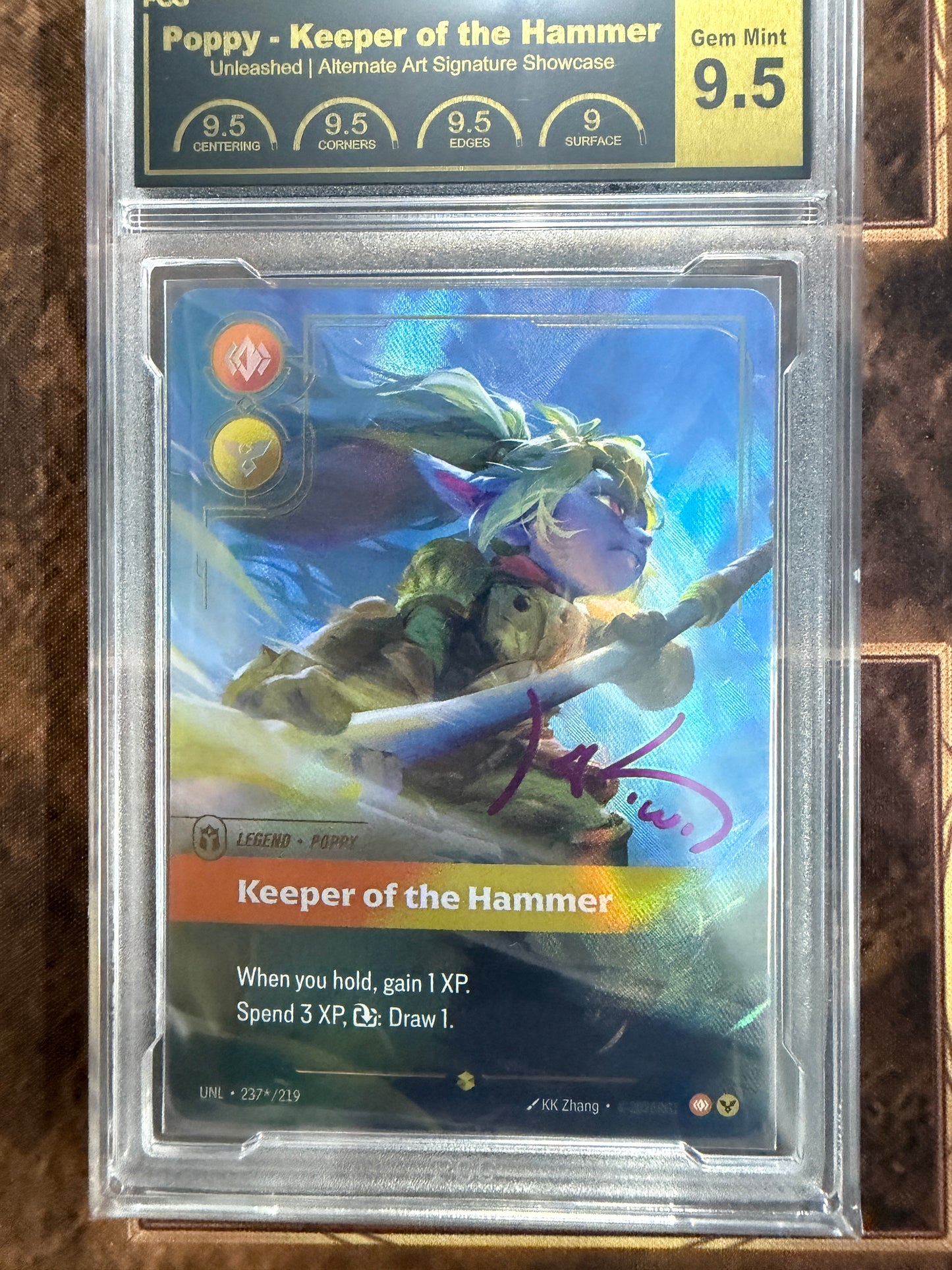 Poppy Keeper of the Hammer Signature Graded Gem Mint 9.5