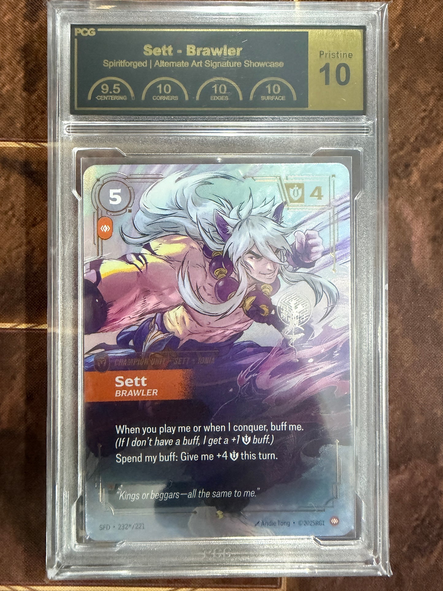 Sett Brawler Signature Overnumbered Graded Pristine 10