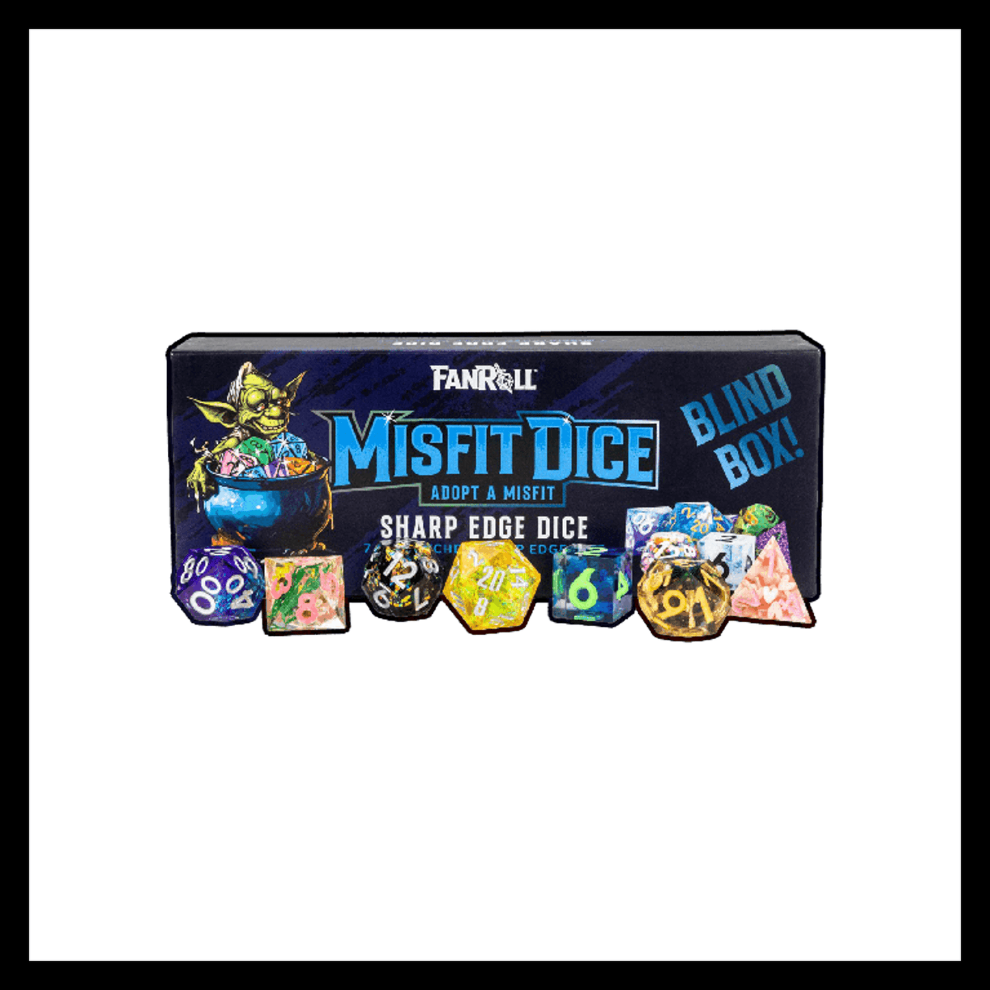 Misfit Sharp Edge Resin Polyhedral Dice Set Blind Box
