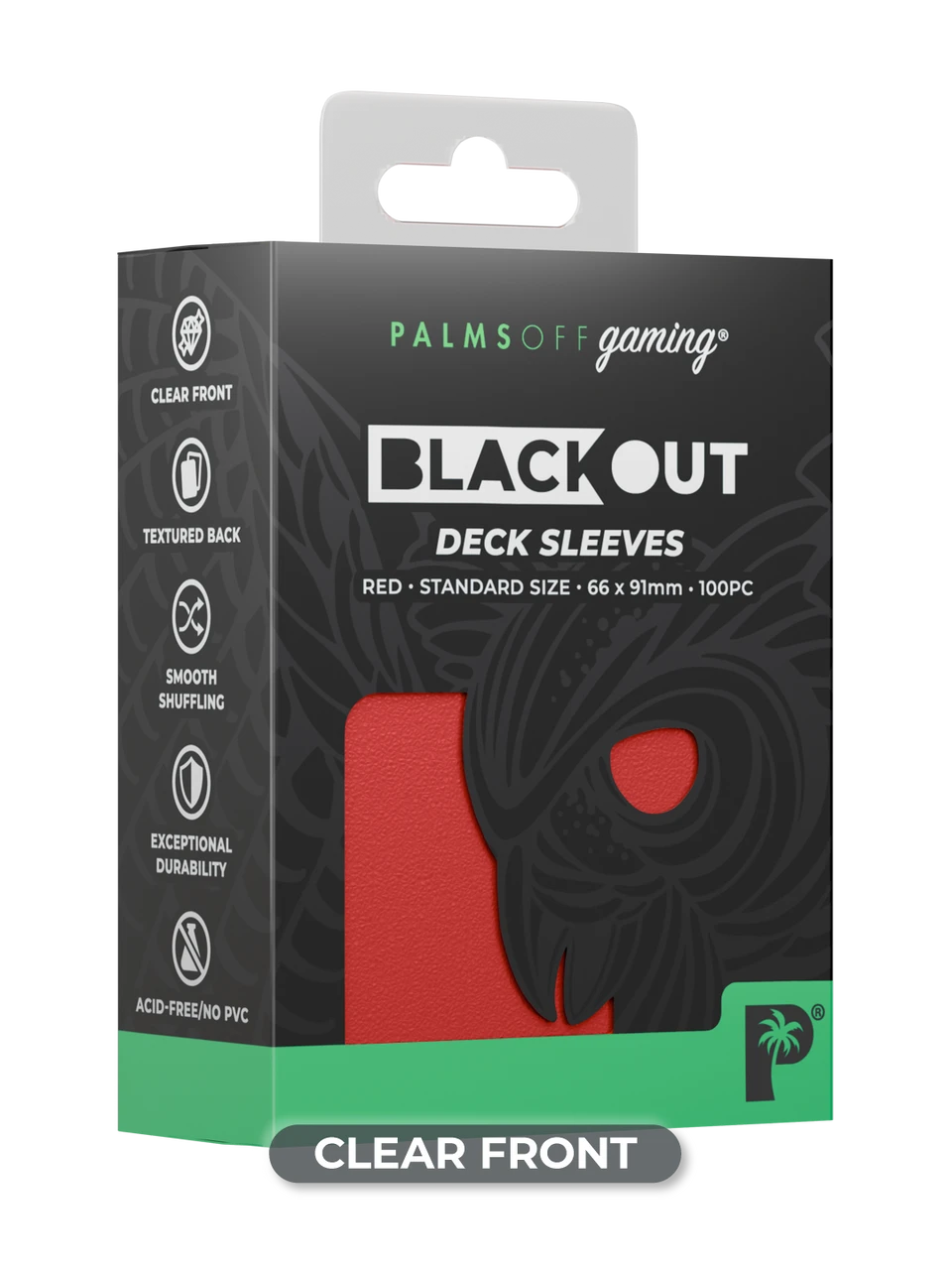 Blackout Deck Sleeves - Standard Size - Red