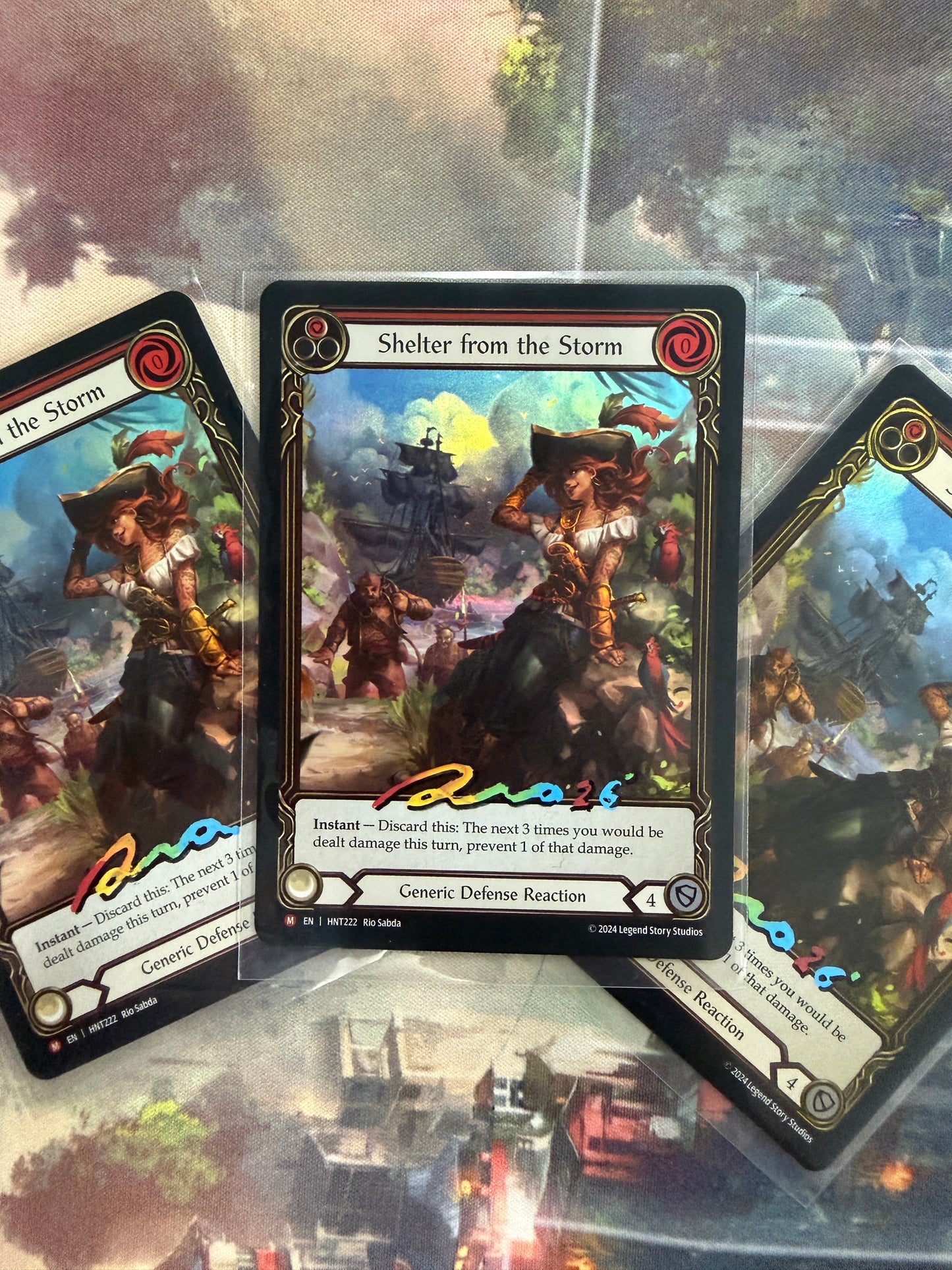 Shelter from the Storm (Extended Art) Rainbow Foil (Rainbow Signed by Artist) Playset