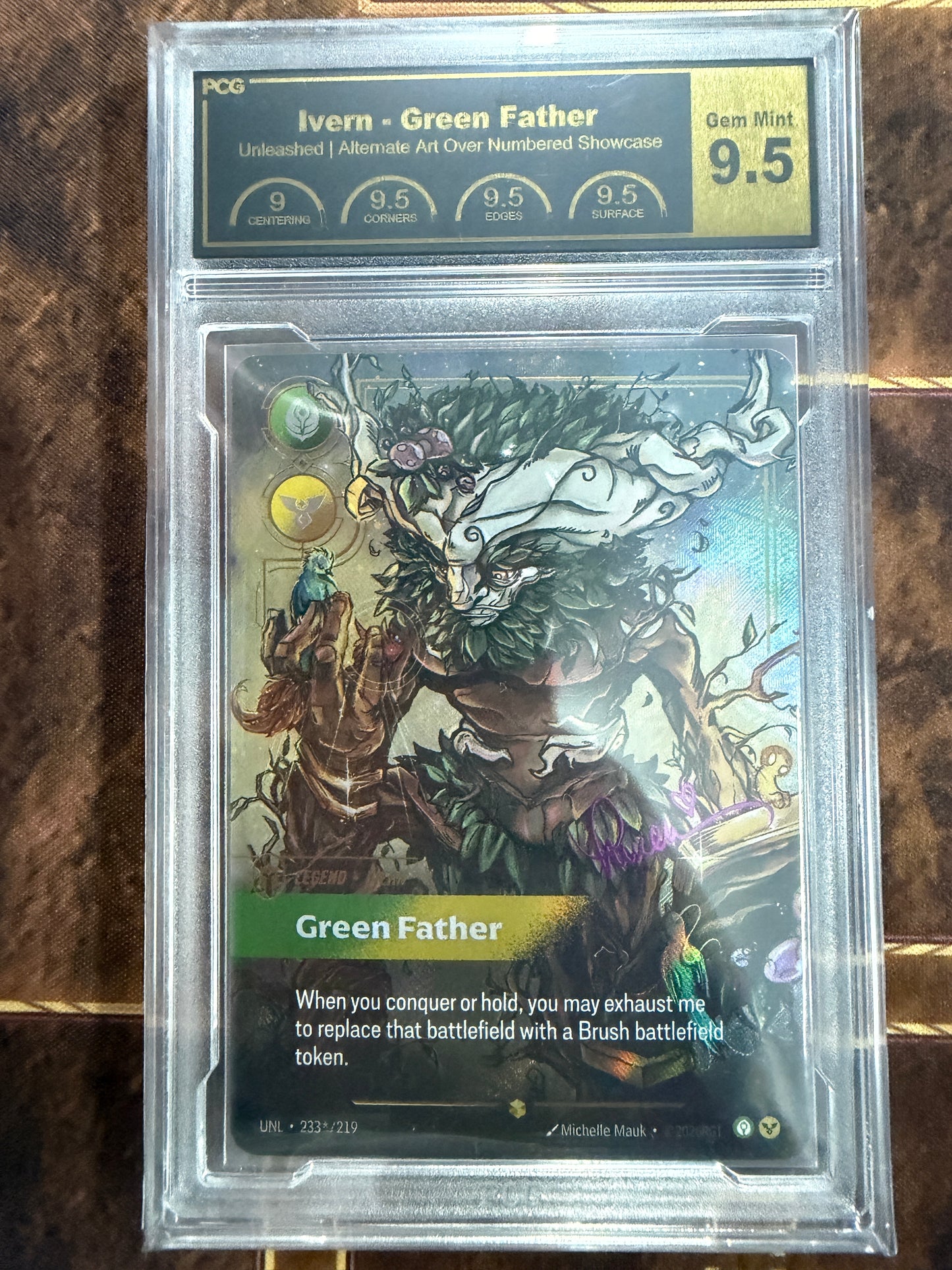 Ivern Green Father Signature Graded Gem Mint 9.5