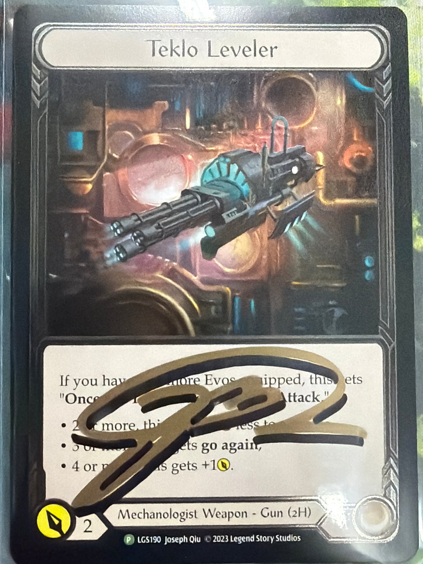 Teklo Leveler Cold Foil Promo (SIGNED BY ARTIST)
