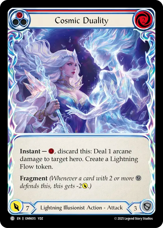 Cosmic Duality (Red) Rainbow Foil