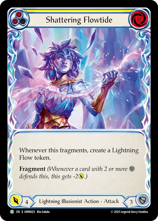 Shattering Flowtide (Yellow) Rainbow Foil