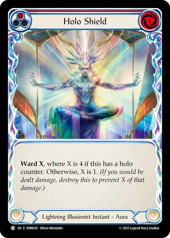 Holo Shield (Red) Rainbow Foil