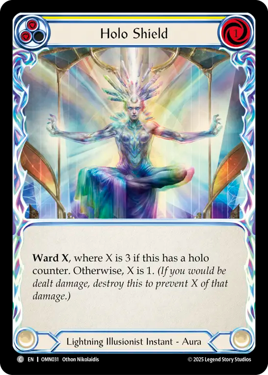 Holo Shield (Yellow) Rainbow Foil
