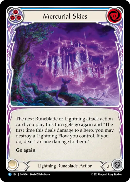 Mercurial Skies (Blue) Rainbow Foil