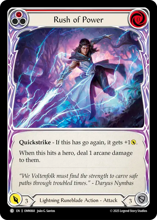 Rush of Power (Red) Rainbow Foil