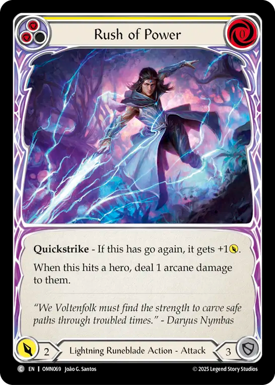 Rush of Power (Yellow) Rainbow Foil