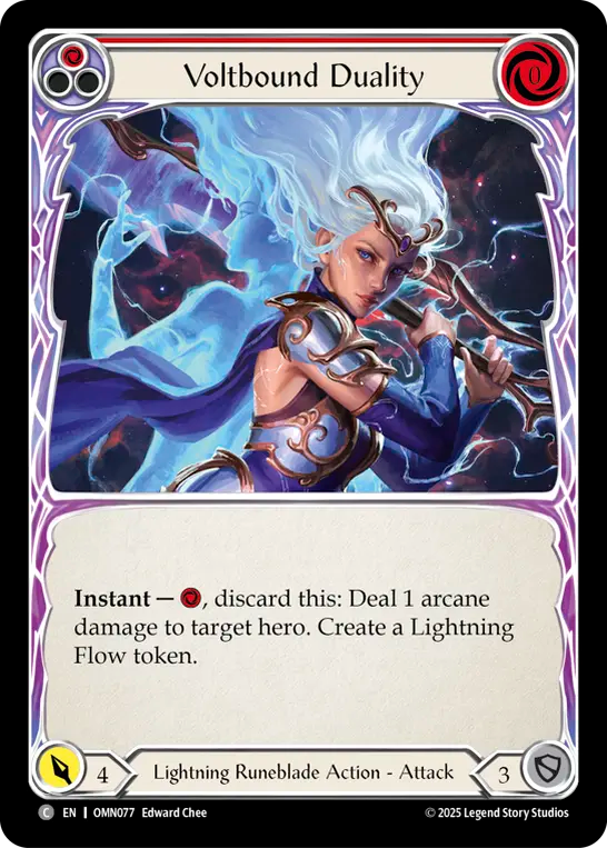 Voltbound Duality (Red) Rainbow Foil