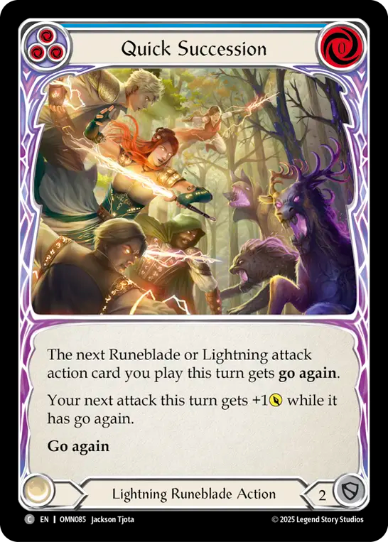 Quick Succession (Blue) Rainbow Foil