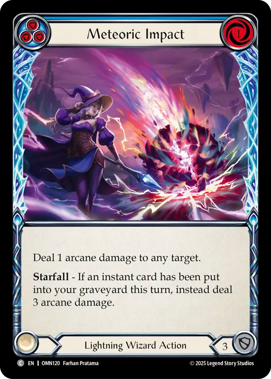 Meteoric Impact (Blue) Rainbow Foil