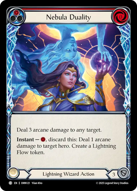 Nebula Duality (Red) Rainbow Foil