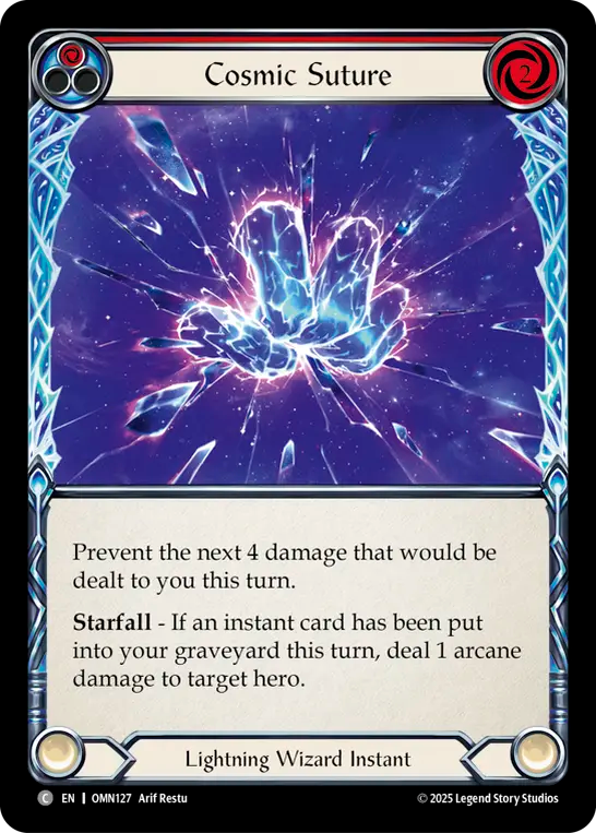 Cosmic Suture (Red) Rainbow Foil