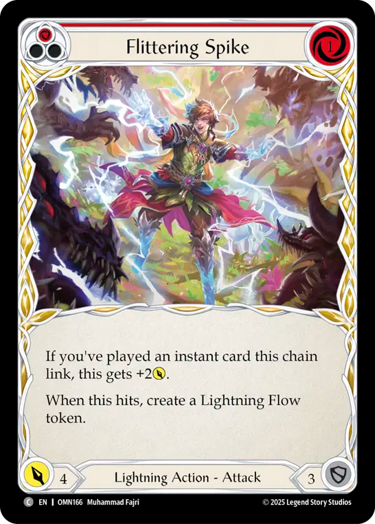 Flittering Spike (Red) Rainbow Foil