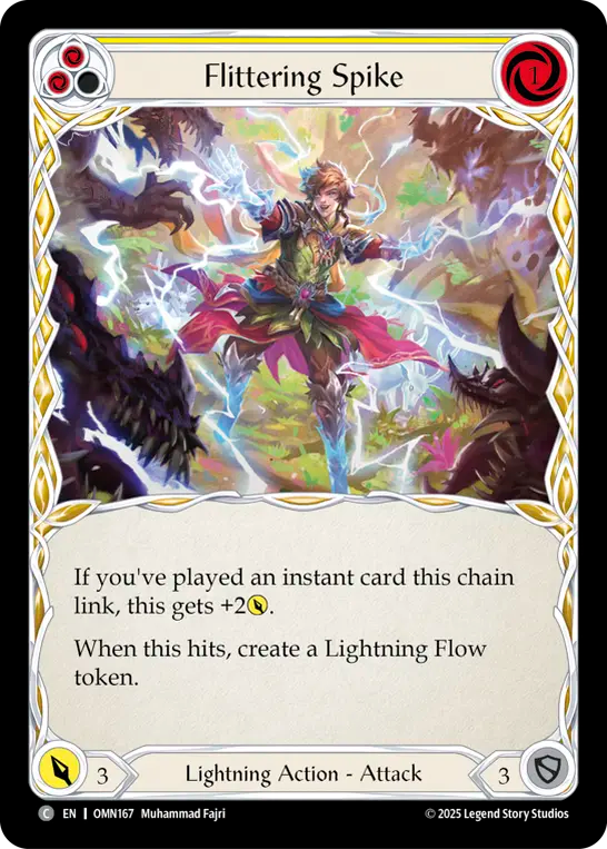 Flittering Spike (Yellow) Rainbow Foil