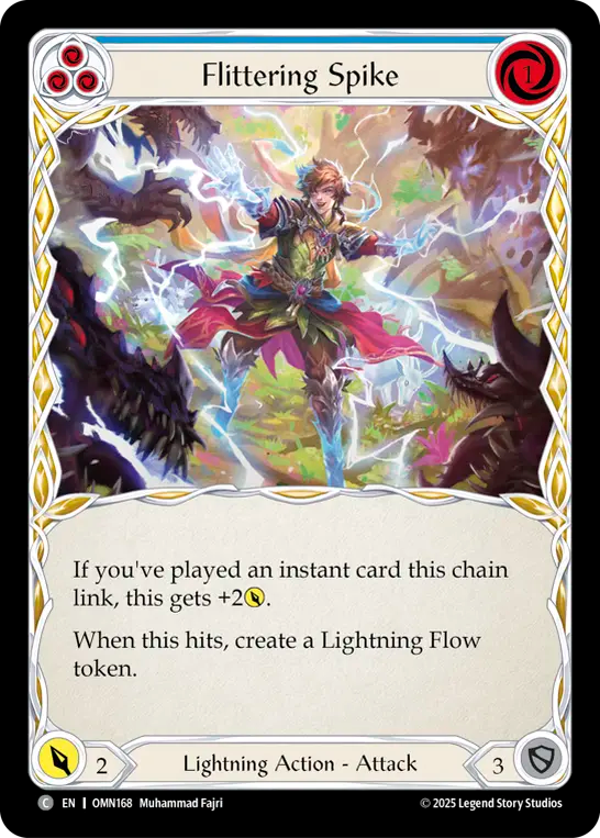 Flittering Spike (Blue) Rainbow Foil