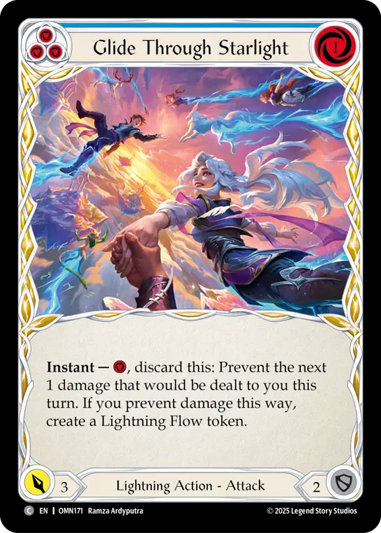 Glide Through Starlight (Blue) Rainbow Foil