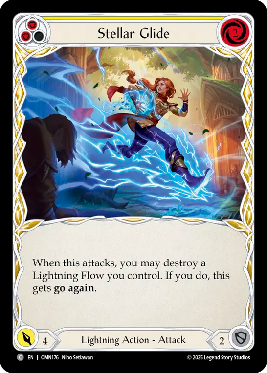 Stellar Glide (Yellow) Rainbow Foil