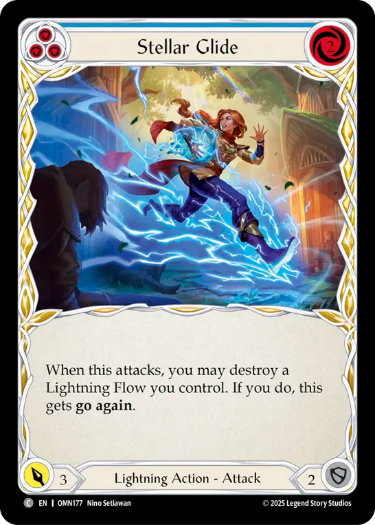 Stellar Glide (Blue) Rainbow Foil