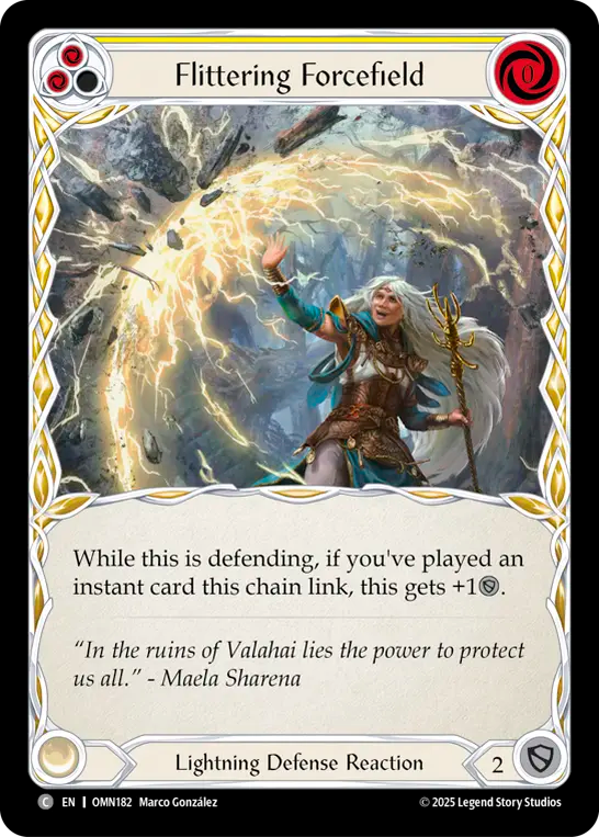 Flittering Forcefield (Yellow) Rainbow Foil
