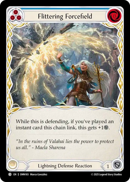 Flittering Forcefield (Blue) Rainbow Foil