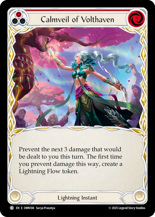 Calmveil of Volthaven (Red) Rainbow Foil