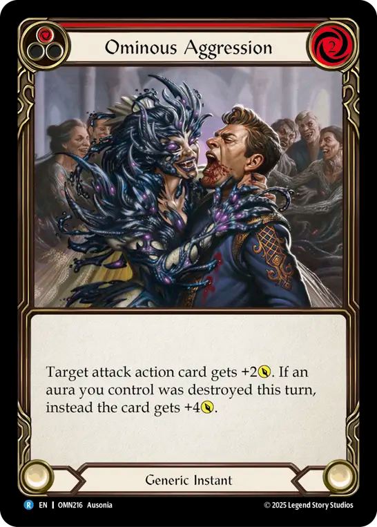Ominous Aggression Rainbow Foil