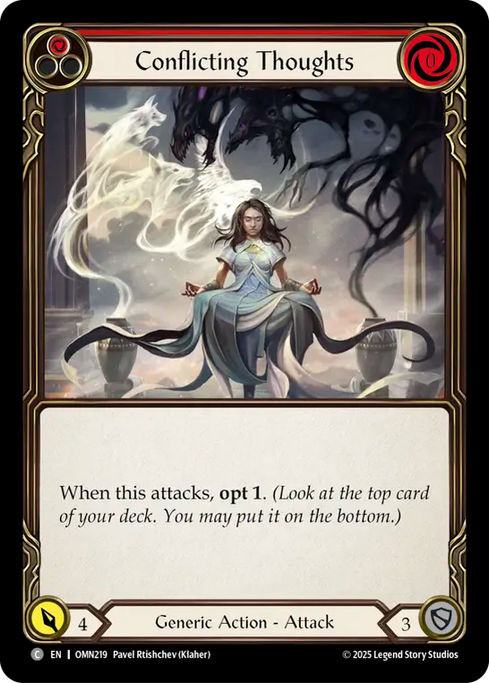Conflicting Thoughts (Red) Rainbow Foil