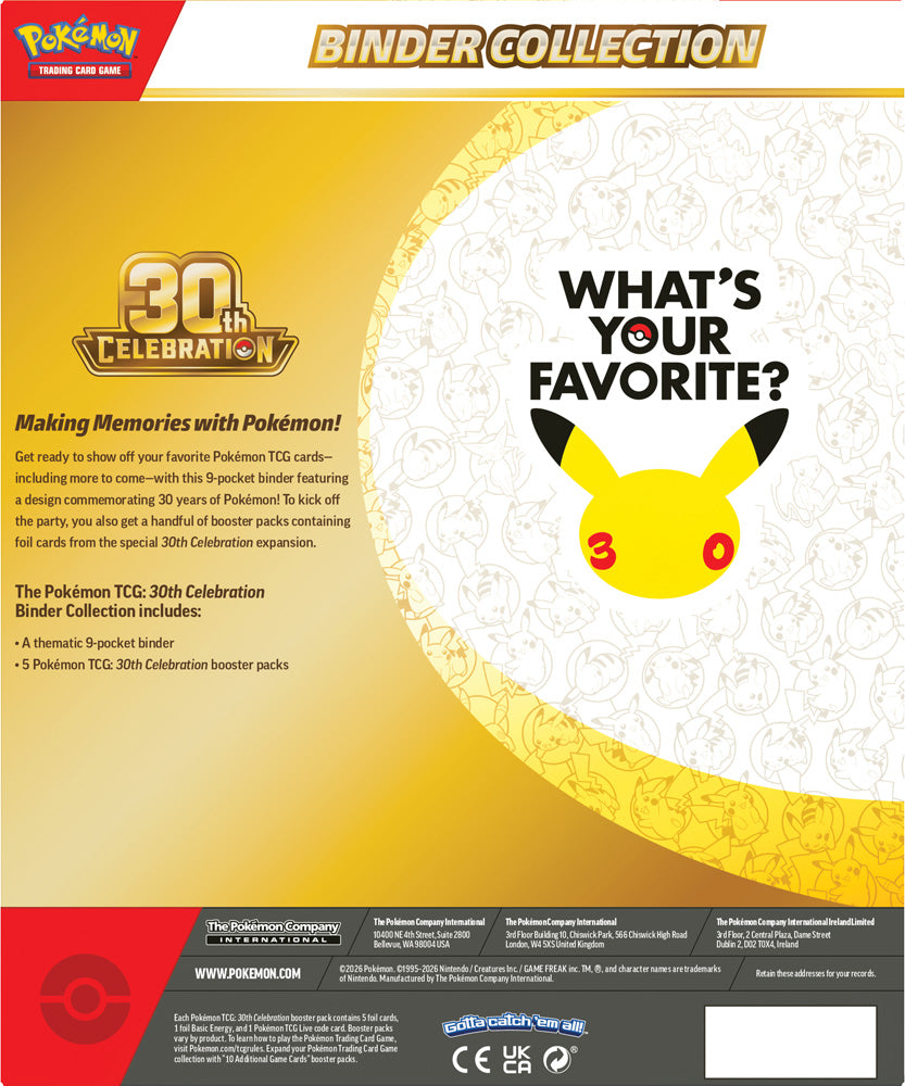 Pokémon TCG: 30th Celebration Binder Collection (PREORDER)
