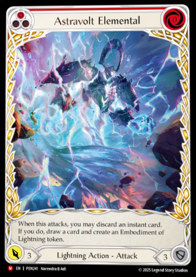 Astravolt Elemental (Red) Rainbow Foil