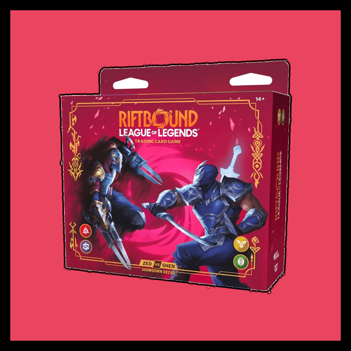 Riftbound: Vendetta Showdown Deck Display: Zed vs Shen